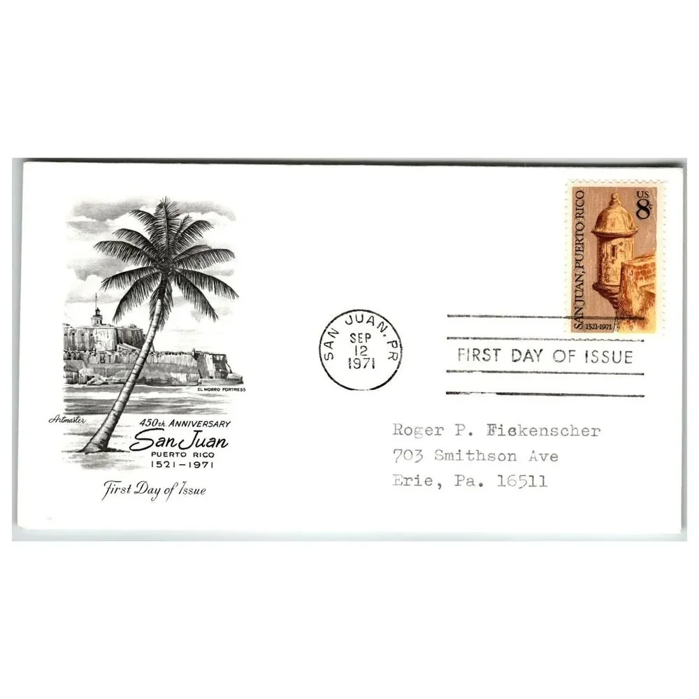 Scott #1436 San Juan Puerto Rico 1971 First Day Cover FDC Artmaster